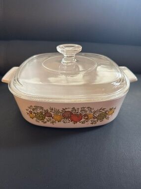 Vintage Corning Ware Spice O’ Life Casserole Dish A-2-B 2L with Pyrex Lid -